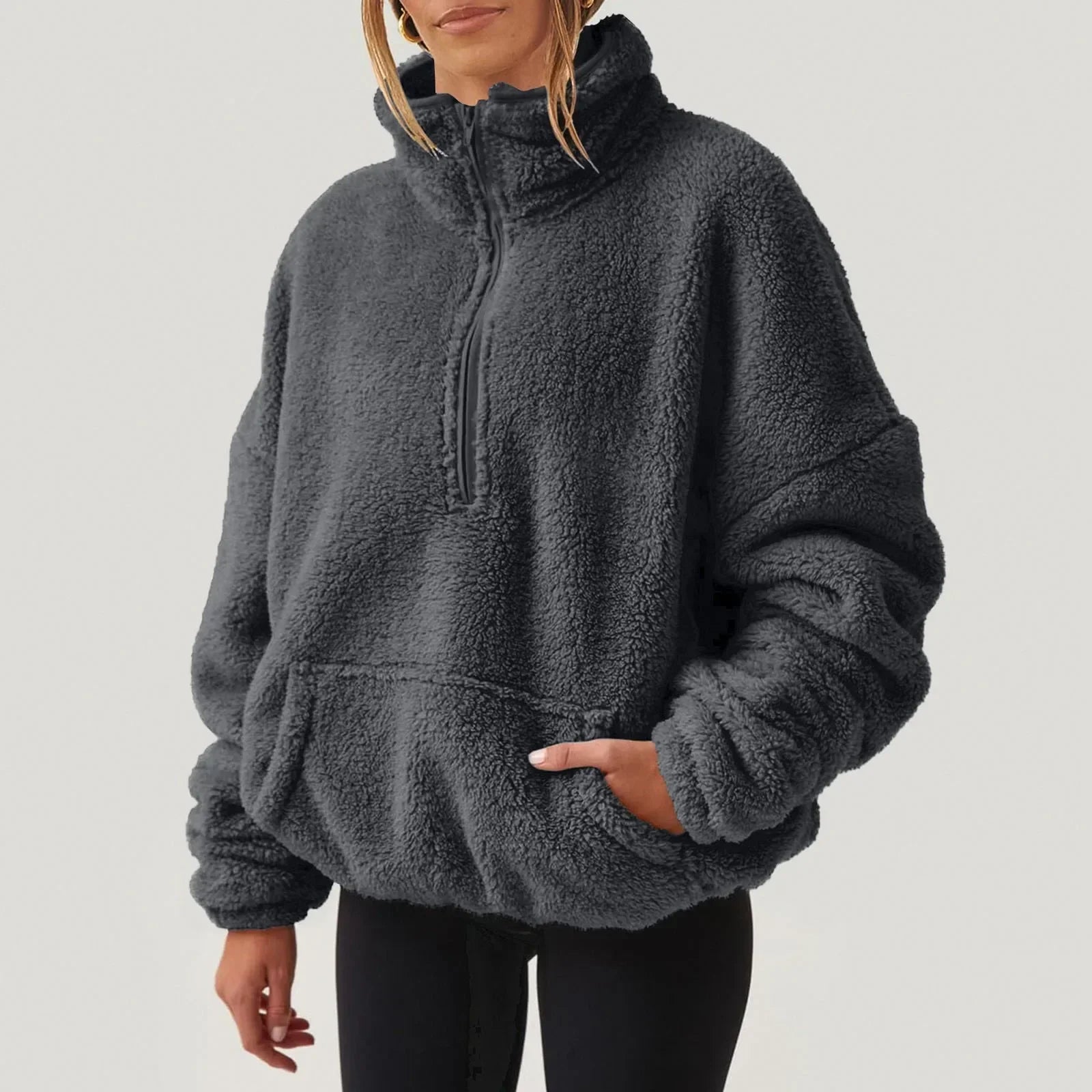 Alpine Half-Zip Sweater — Ultra-Soft Plush Fleece Top 5