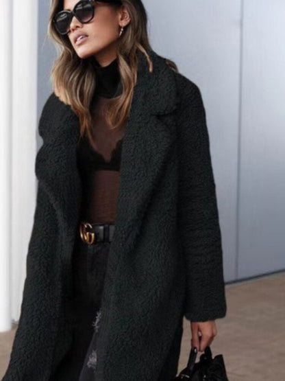 Women's Long Fleece Teddy Coat — Soft, Warm & Stylish 3