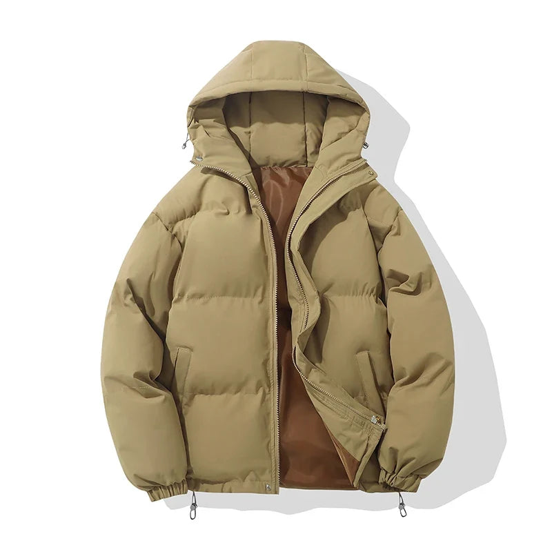 Unisex Hooded Puffer Jacket — Cotton Blend, 8 Colors 18