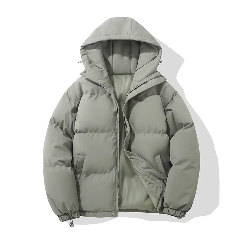 Unisex Hooded Puffer Jacket — Cotton Blend, 8 Colors 17