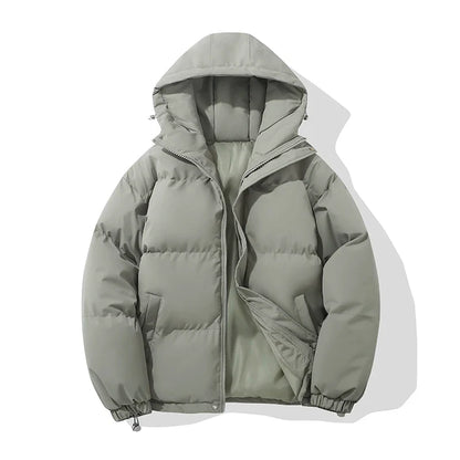 Unisex Hooded Puffer Jacket — Cotton Blend, 8 Colors 17