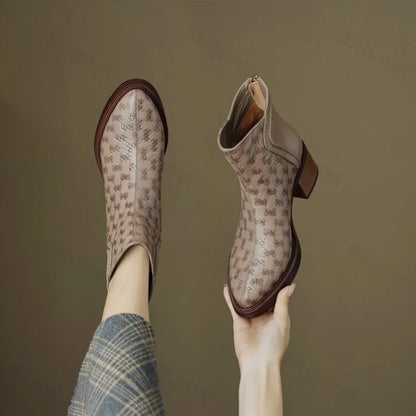 Margot Ankle Boots — Vegan Leather 2 in Block Heel 2
