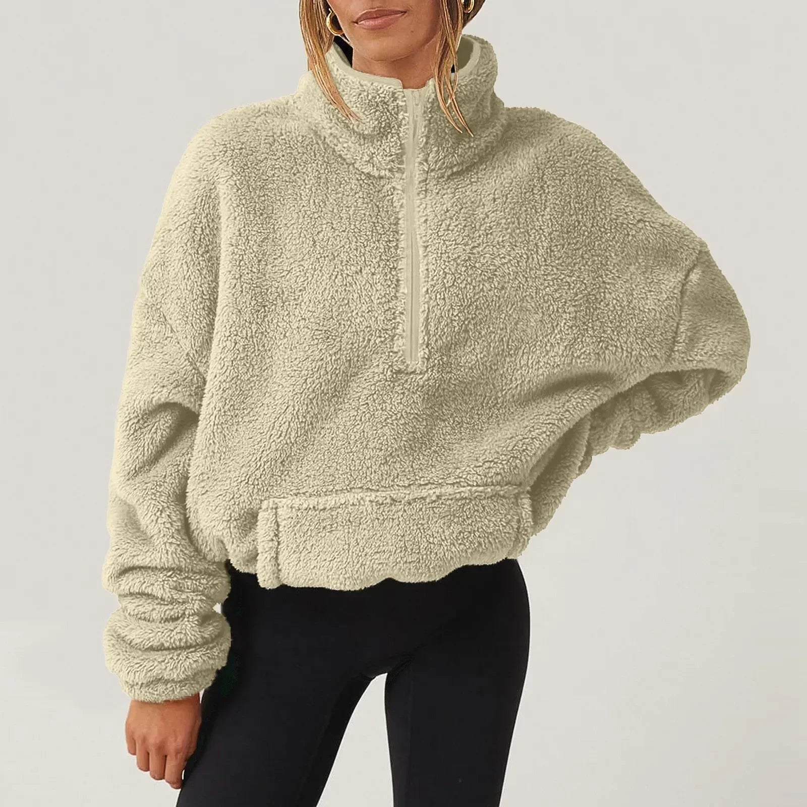 Alpine Half-Zip Sweater — Ultra-Soft Plush Fleece Top 8