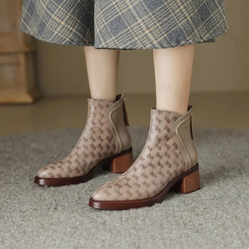 Margot Ankle Boots — Vegan Leather 2 in Block Heel 1