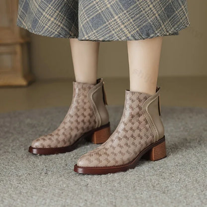 Margot Ankle Boots — Vegan Leather 2 in Block Heel 1