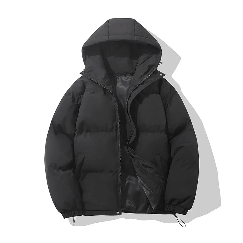 Unisex Hooded Puffer Jacket — Cotton Blend, 8 Colors 14