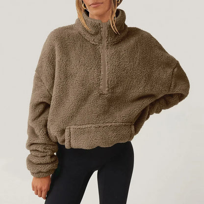 Alpine Half-Zip Sweater — Ultra-Soft Plush Fleece Top 10