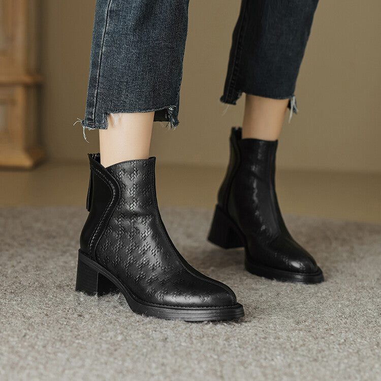 Margot Ankle Boots — Vegan Leather 2 in Block Heel 9