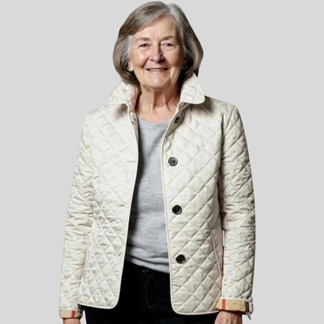 Women's Quilted Lapel Collar Jacket — Lightweight Winter Coat 2