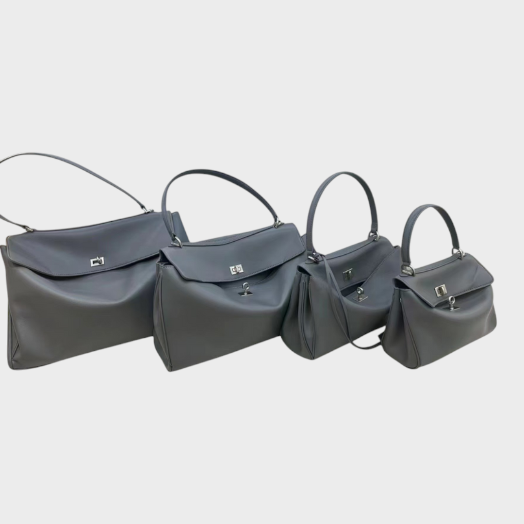 Libby Minimalist Leather Handbag — Soft Cowhide & Magnetic Flap 15
