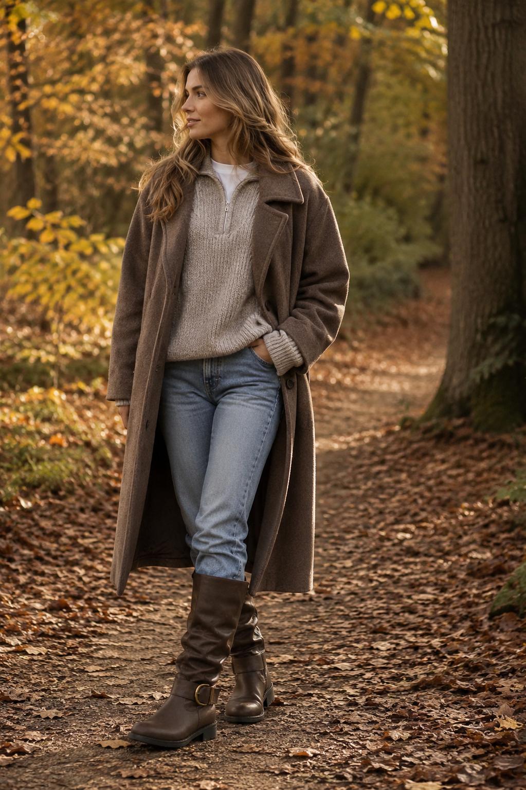 Gilmelle | Women's Brown Buckle Knee-High Boots