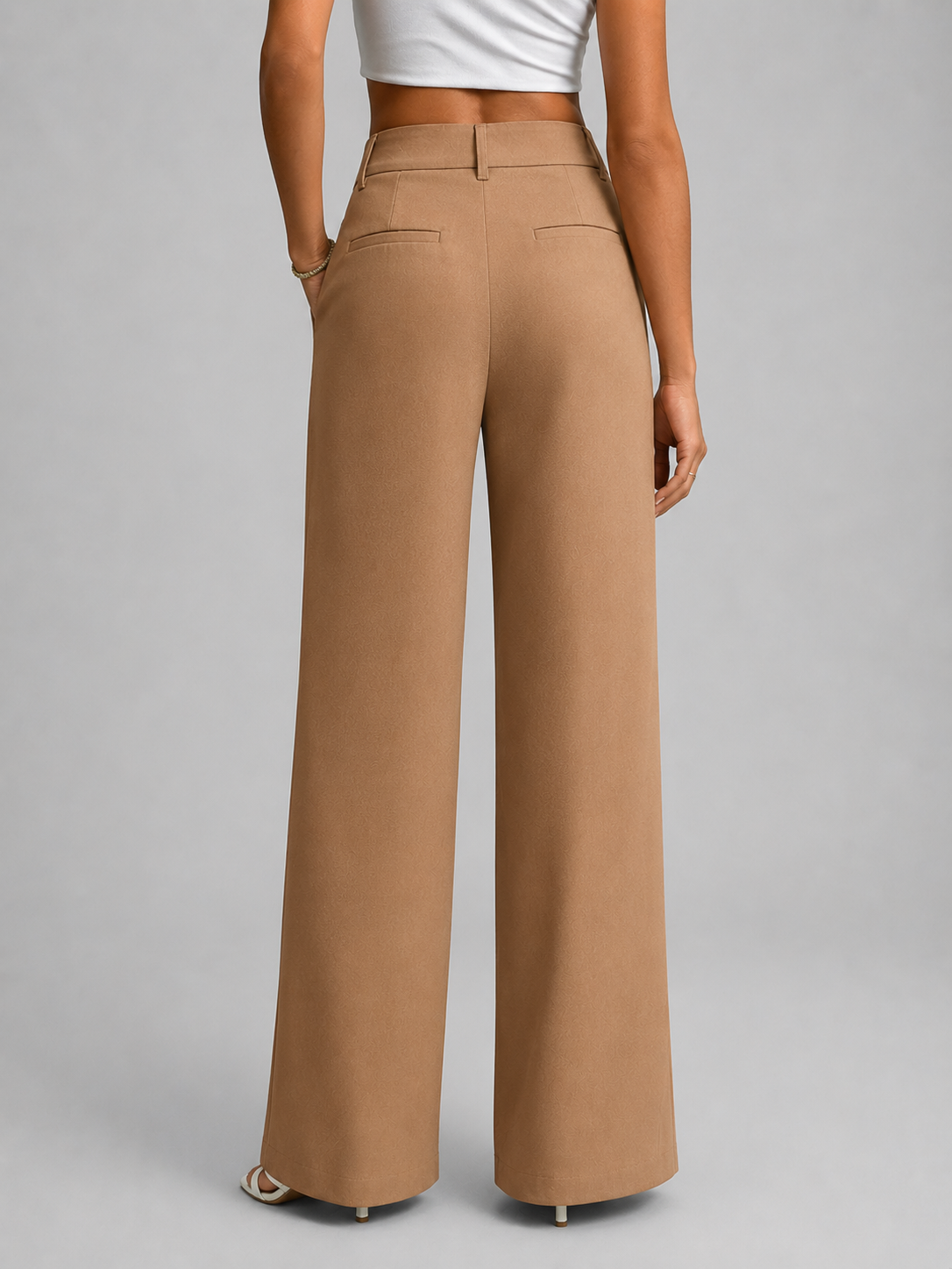 Women's High Waisted Wide Leg Trousers — Tailored Everyday 2