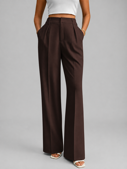Women's High Waisted Wide Leg Trousers — Tailored Everyday 10