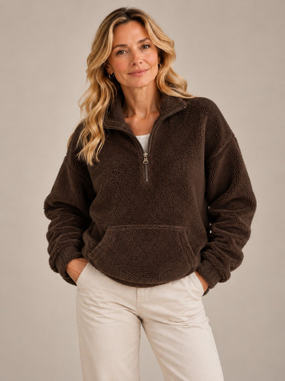 Alpine Half-Zip Sweater — Ultra-Soft Plush Fleece