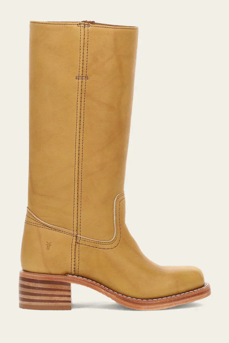 Women's Mid Calf Western Boots — Block Heel & Stitch Detail 5