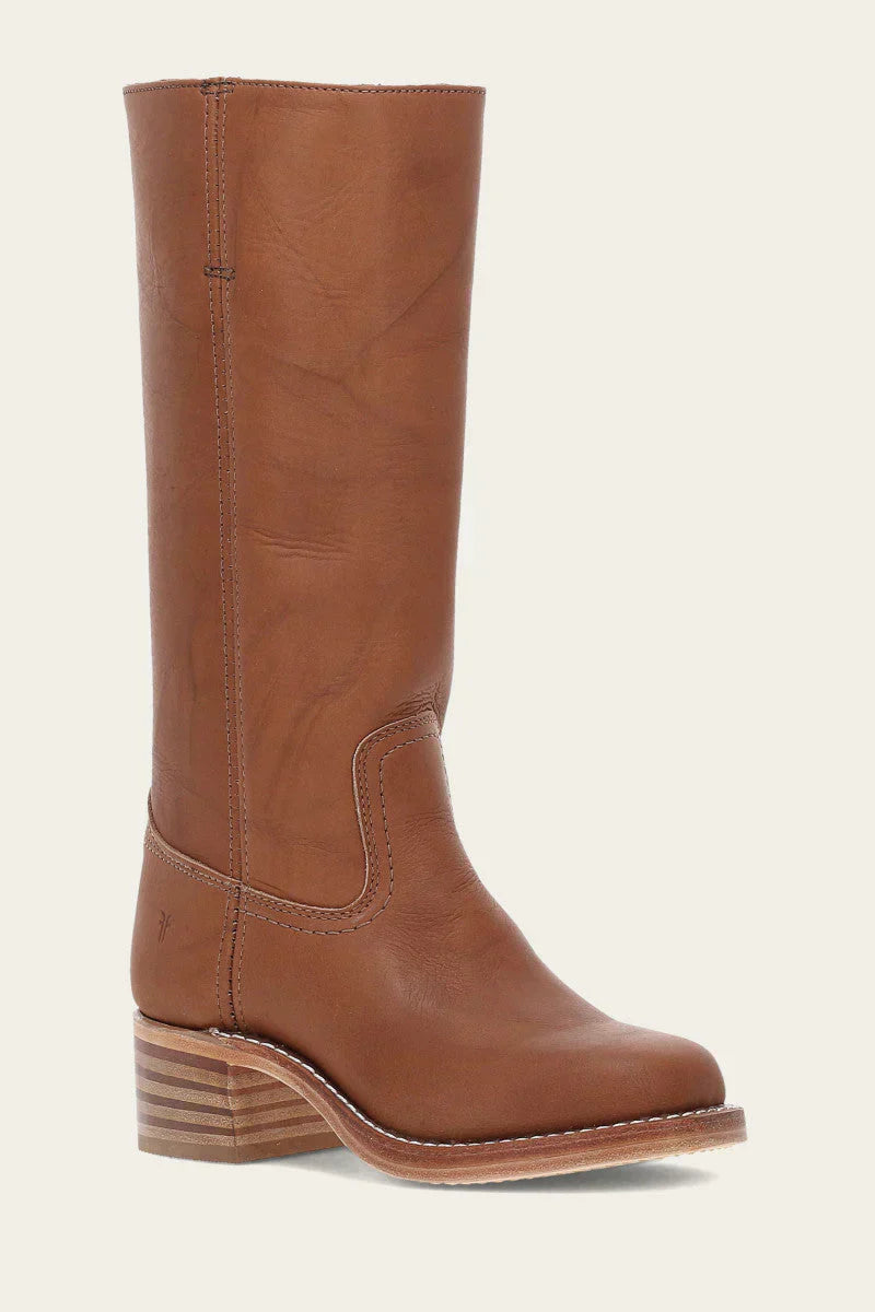 Women's Mid Calf Western Boots — Block Heel & Stitch Detail 6