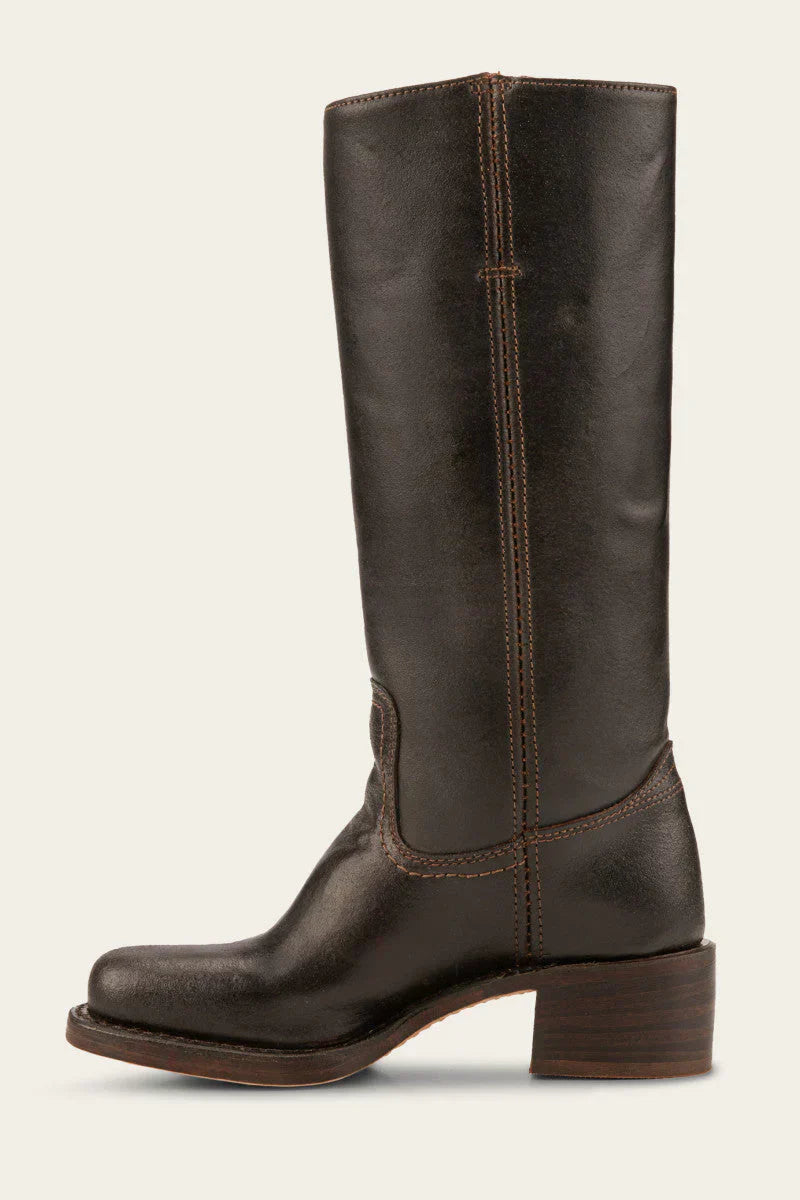 Women's Mid Calf Western Boots — Block Heel & Stitch Detail 9