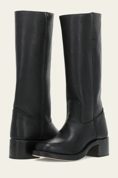 Women's Mid Calf Western Boots — Block Heel & Stitch Detail 11