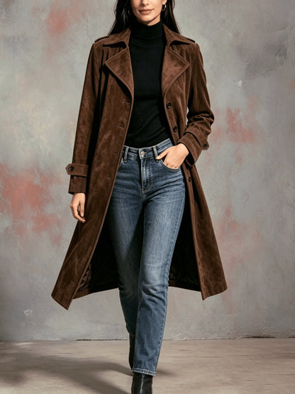 Waverly Longline Coat — Classic Lapel Structured Silhouette 2
