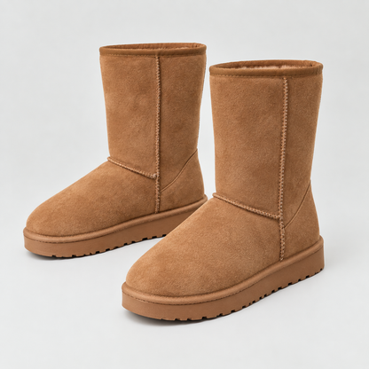 Women's Suede Mid-Calf Winter Boots — Warm Soft Lining 2