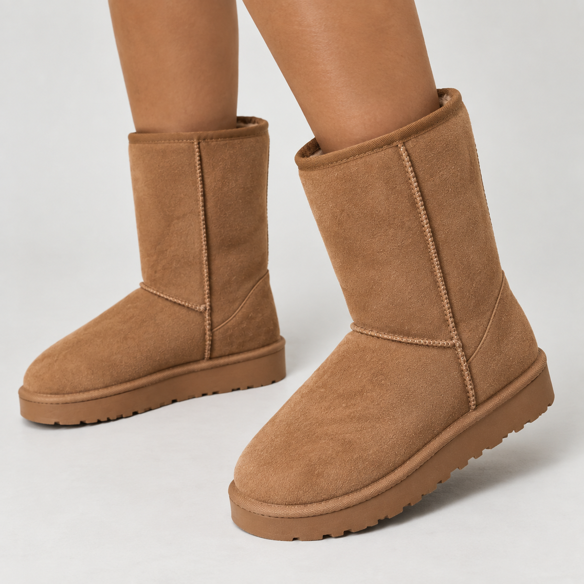 Women's Suede Mid-Calf Winter Boots — Warm Soft Lining 3