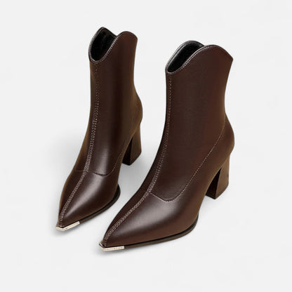 Women's Pointed-Toe Leather Chelsea Boots | Classic Style 4