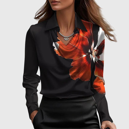 Draped Elegant Blouse — Flattering Soft Neckline for Women 6