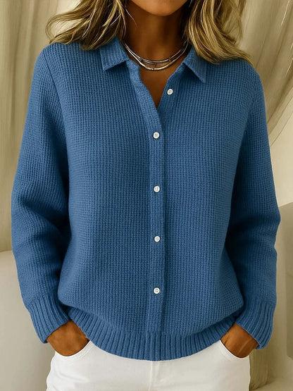 Elegant Longline Knit Cardigan — Button-Front, Cozy Fit 4