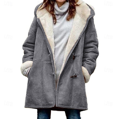 Hooded Winter Coat for Women — Cozy Relaxed Fit Outerwear 2