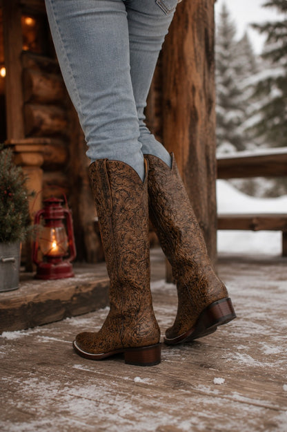 Gilmelle | Women's Tall Tooled Western Boots