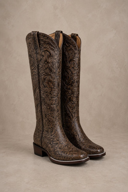 Gilmelle | Women's Tall Tooled Western Boots