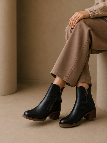 Gilmelle | Women’s Classic Zip Ankle Boots
