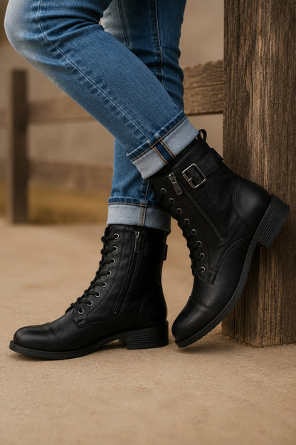 Gilmelle | Women's Lace-Up & Zipper Boots