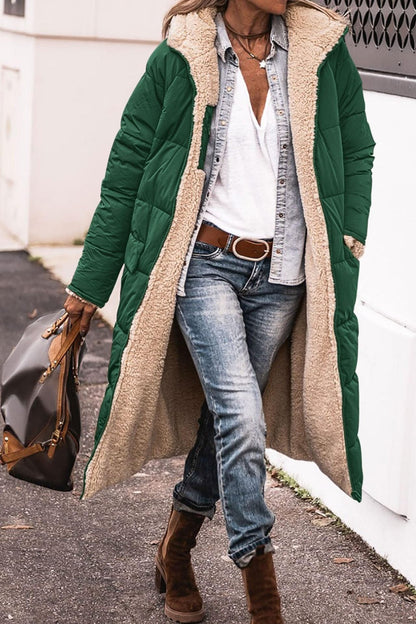 Reversible Women's Winter Coat — Dual-Side Long Puffer 3