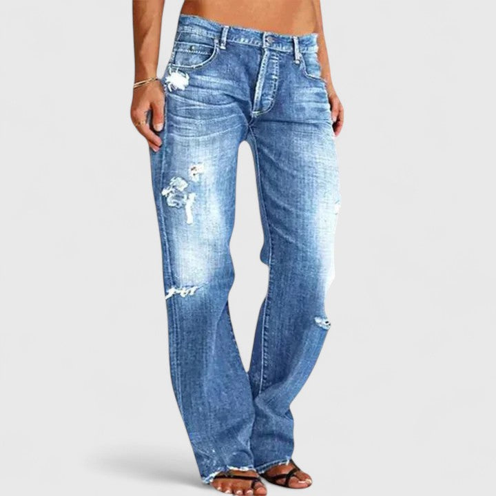 Women's Wide-Leg Jeans — Relaxed Low-Rise Stretch Denim 1
