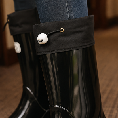 Caffaro Drawstring Rain Boots — Knee-High Rubber Wellies 2
