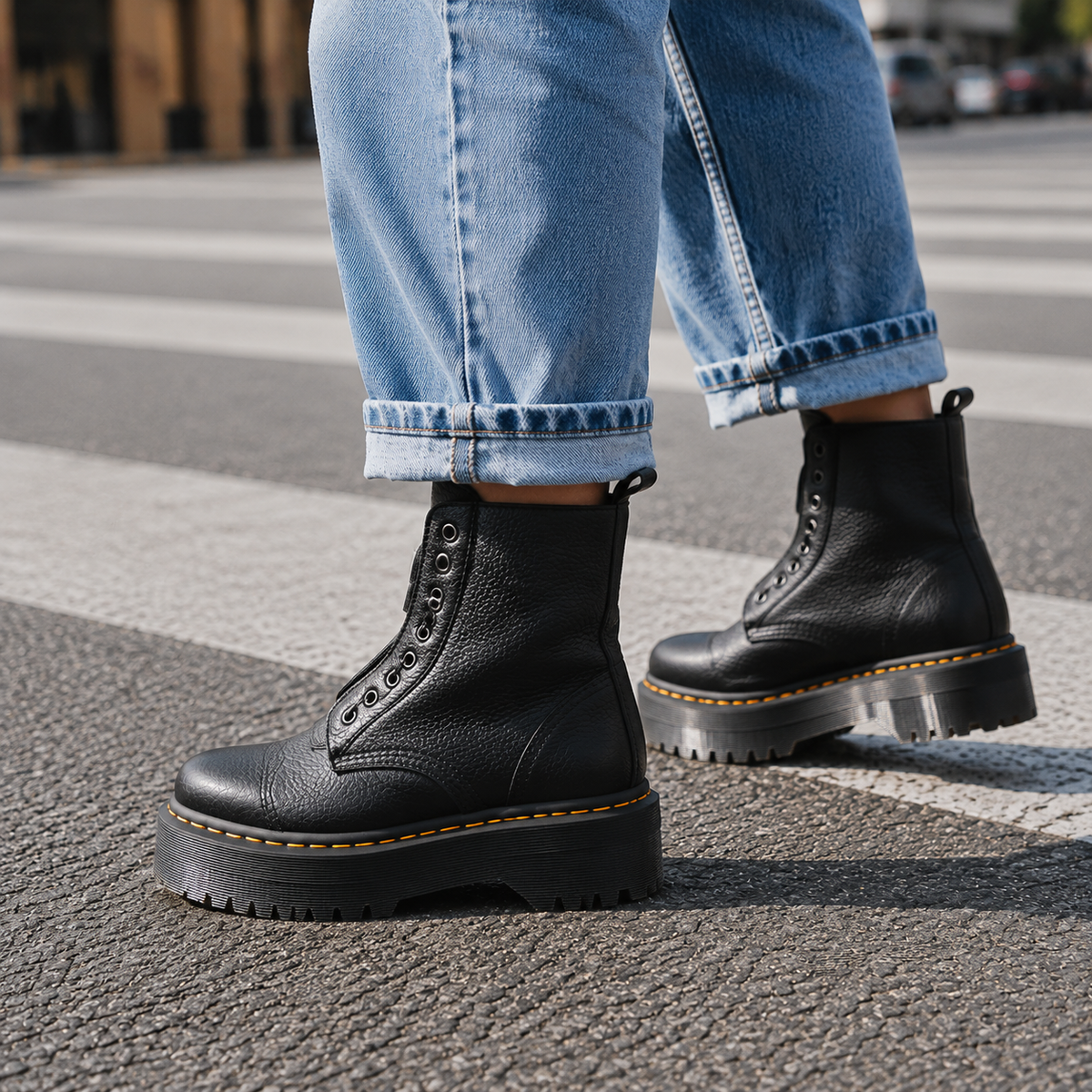 Bianchi Chunky Platform Ankle Boots — Front Zip for Women 2