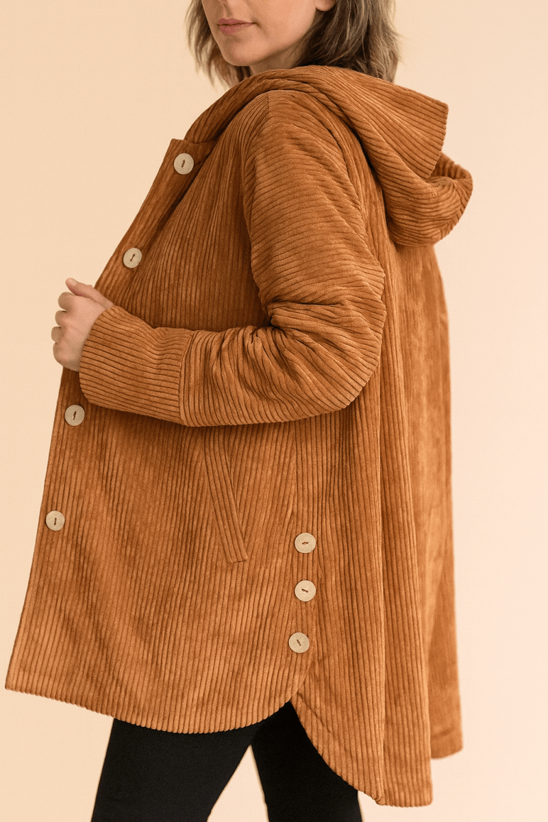 Women's Corduroy Hooded Jacket — Relaxed Fit, S to 3XL 9