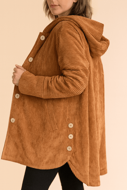 Women's Corduroy Hooded Jacket — Relaxed Fit, S to 3XL 9
