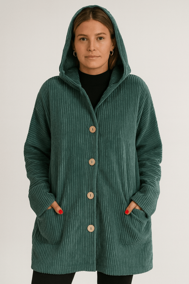 Women's Corduroy Hooded Jacket — Relaxed Fit, S to 3XL 4