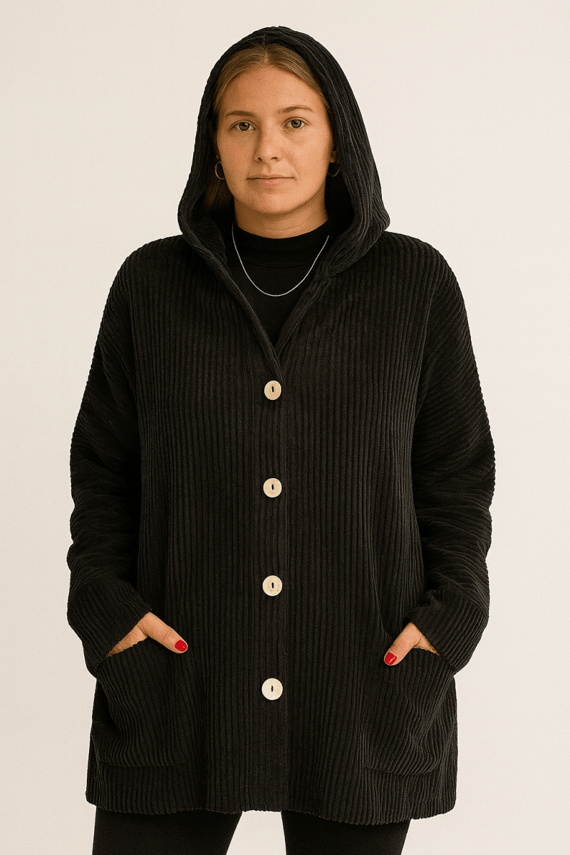 Women's Corduroy Hooded Jacket — Relaxed Fit, S to 3XL 7