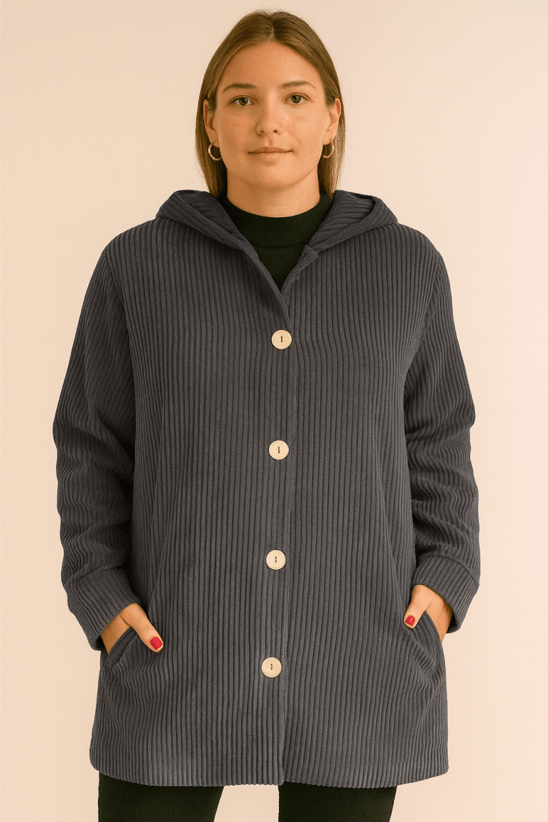 Women's Corduroy Hooded Jacket — Relaxed Fit, S to 3XL 13