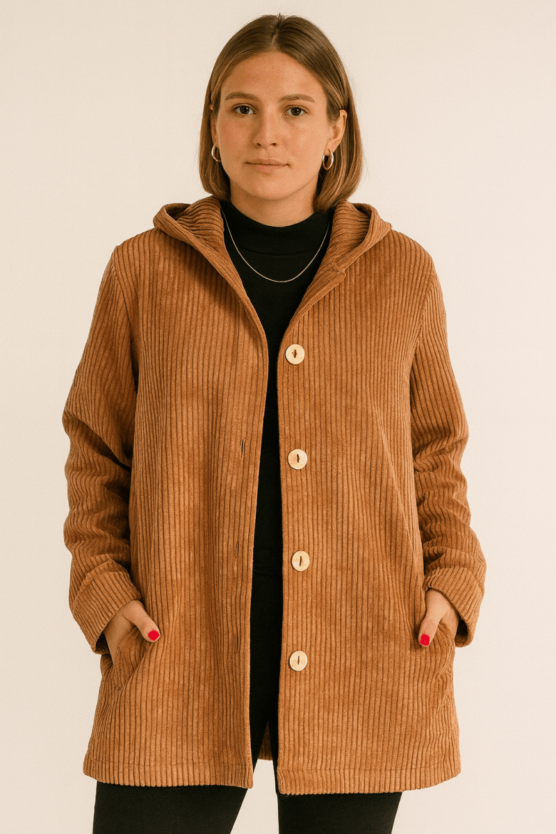 Women's Corduroy Hooded Jacket — Relaxed Fit, S to 3XL 8