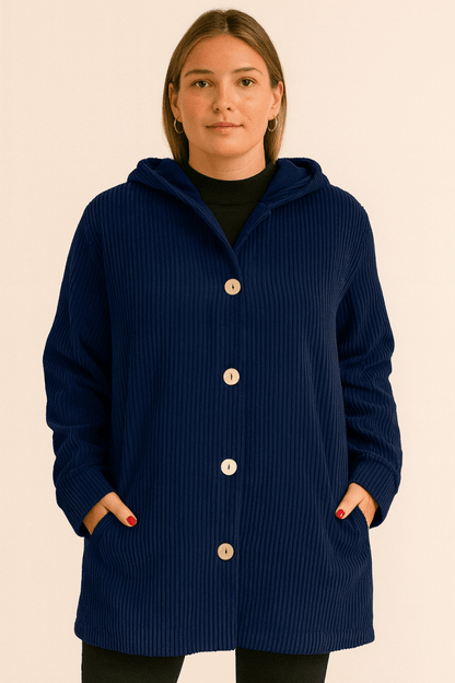 Women's Corduroy Hooded Jacket — Relaxed Fit, S to 3XL 10