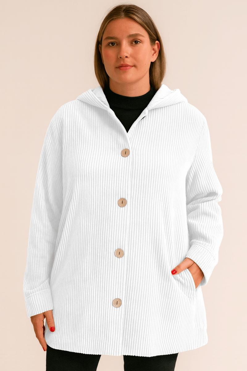 Women's Corduroy Hooded Jacket — Relaxed Fit, S to 3XL 11