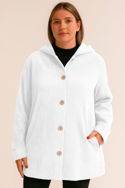 Women's Corduroy Hooded Jacket — Relaxed Fit, S to 3XL 11