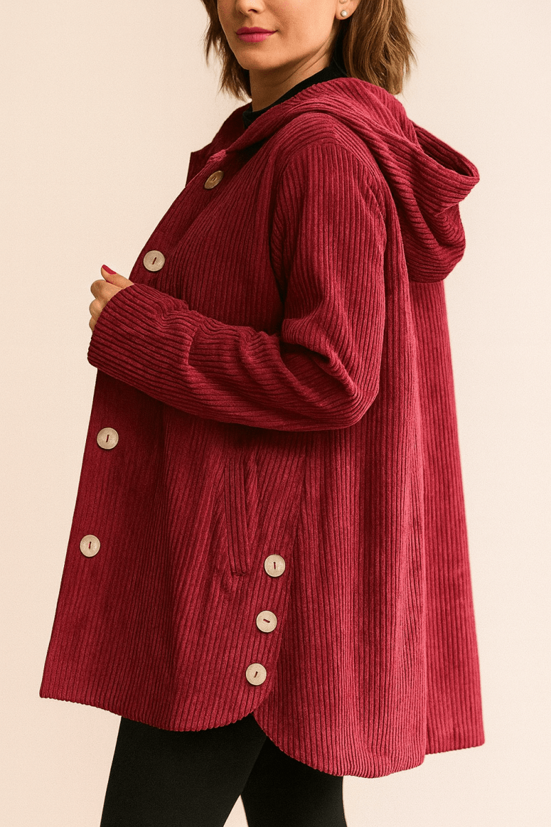 Women's Corduroy Hooded Jacket — Relaxed Fit, S to 3XL 2