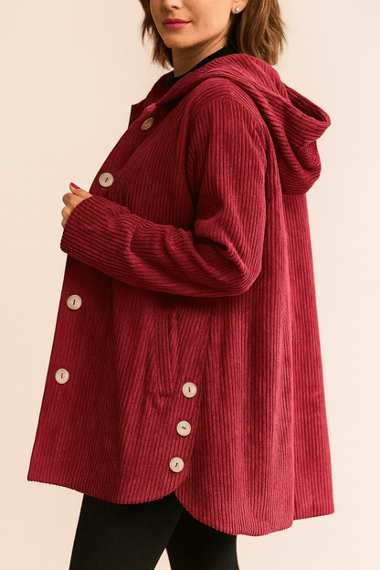 Women's Corduroy Hooded Jacket — Relaxed Fit, S to 3XL 2