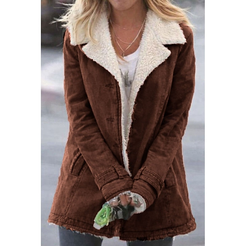 Sherpa-Lined Coat for Women — Warm, Tailored & Timeless 3