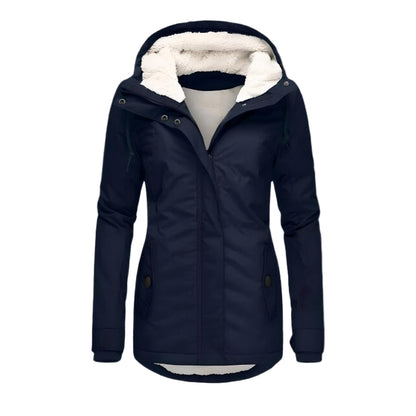Women's Waterproof Winter Jacket with Hood & Pockets 3